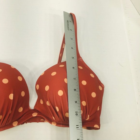 Shade And Shore Women's Size 34C Bikini Swim Top Underwire Brown Polka Dot NWOT - Picture 11 of 11